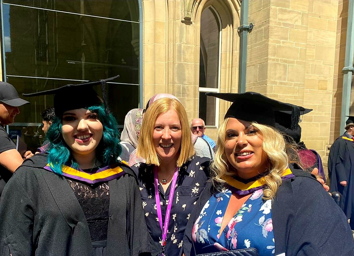 Emma (@emmaslt8) on Twitter photo What a day! 🎓
So glad to celebrate with <a href="/Samanth29215416/">Samantha Owen SLT</a> after supporting each other through the last four years 💜
Shout out to Alison <a href="/TotalCommOrg/">Total Communication</a> for always supporting us and Claire <a href="/ReaDySpeech/">Claire Mitchell</a> for pushing us through the last year!
<a href="/sltatuom/">@SLTatUoM</a> #SLT #graduation2022 What a day! 🎓
So glad to celebrate with <a href="/Samanth29215416/">Samantha Owen SLT</a> after supporting each other through the last four years 💜
Shout out to Alison <a href="/TotalCommOrg/">Total Communication</a> for always supporting us and Claire <a href="/ReaDySpeech/">Claire Mitchell</a> for pushing us through the last year!
<a href="/sltatuom/">@SLTatUoM</a> #SLT #graduation2022