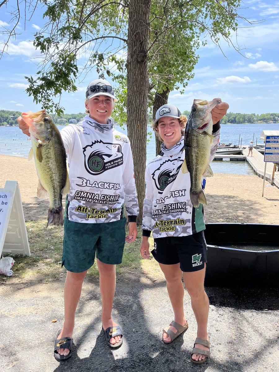 Congrats to <a href="/StratmanJack/">Jack Stratman</a> and <a href="/KeyanSchugel/">Keyan</a> for 2nd place in #PriorLake #MNBass fishing tourney!  Now qualified for state! Always a huge shout out to Capt Sawyer Schugel as well. <a href="/HolyFamilyFire/">Holy Family Catholic High School</a> <a href="/FishingHf/">HF Fishing Team</a>
