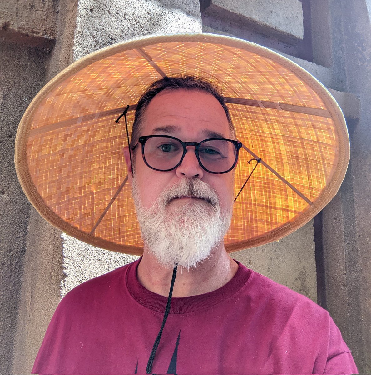 It isn't a silly hat ... it's my halo.