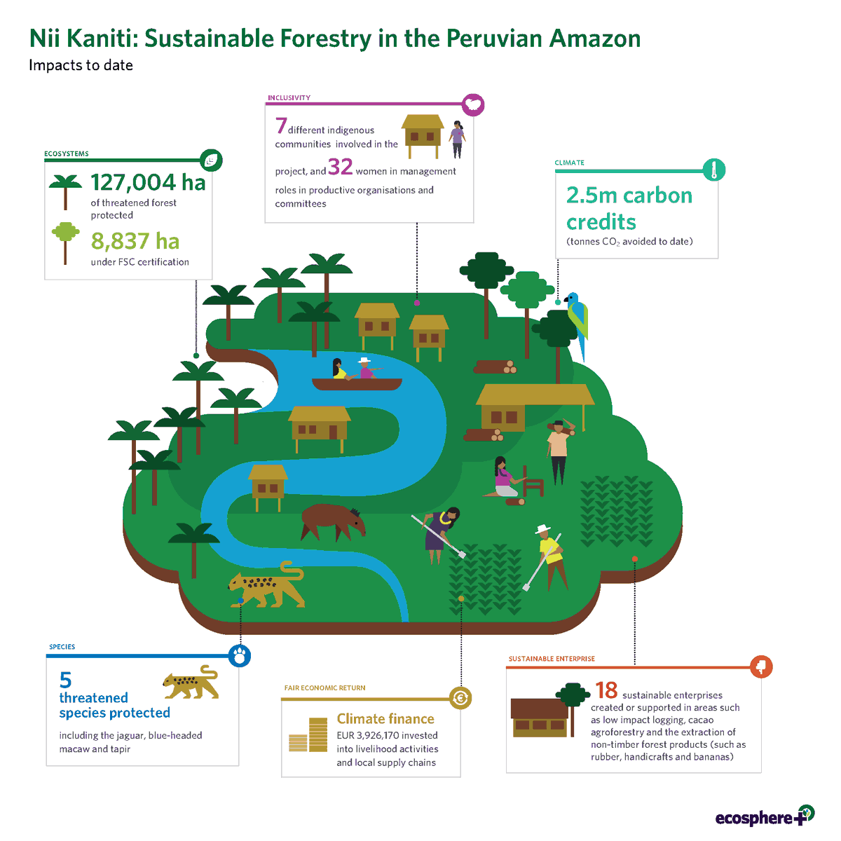 eOfficeLondon's tweet photo. #eOffice has been offsetting its #CarbonEmissions since 2019 with the help of 
@ecosphereplus
 🌱 We are proud of our achievements but more has to be done 💪🏽 Learn more about the Nii Kaniti project in Peru as it focuses on protecting rainforest and avoiding deforestation 🌳 https://t.co/Jw8ZBdebfb