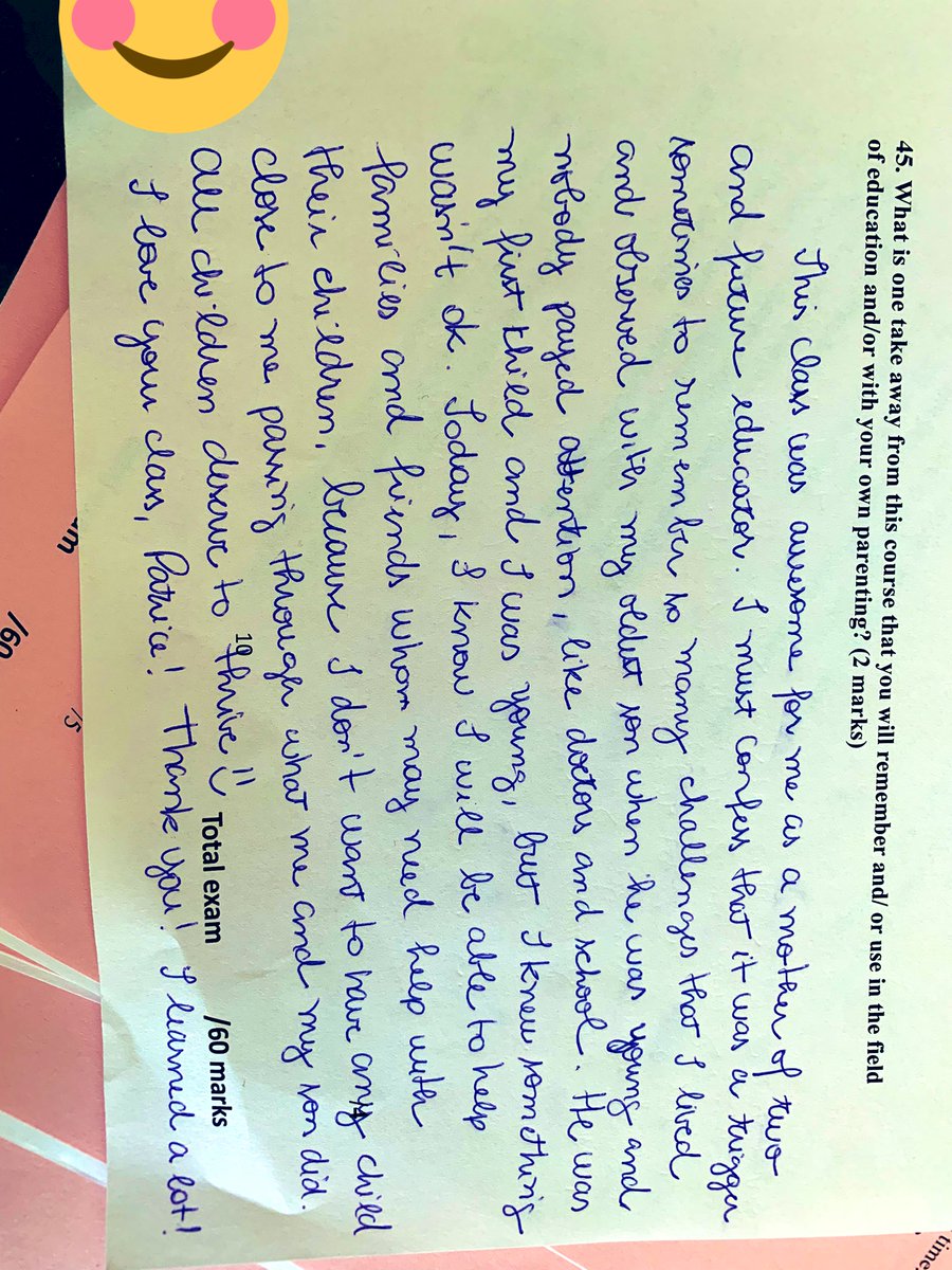 Ms_P_Hall's tweet photo. When you’re marking exams and a student thanks you for the great semester! 🥰 @AlgonquinColleg #facultyofcommunityservice #ECE 🙏🏽 https://t.co/5LUqIXzncr