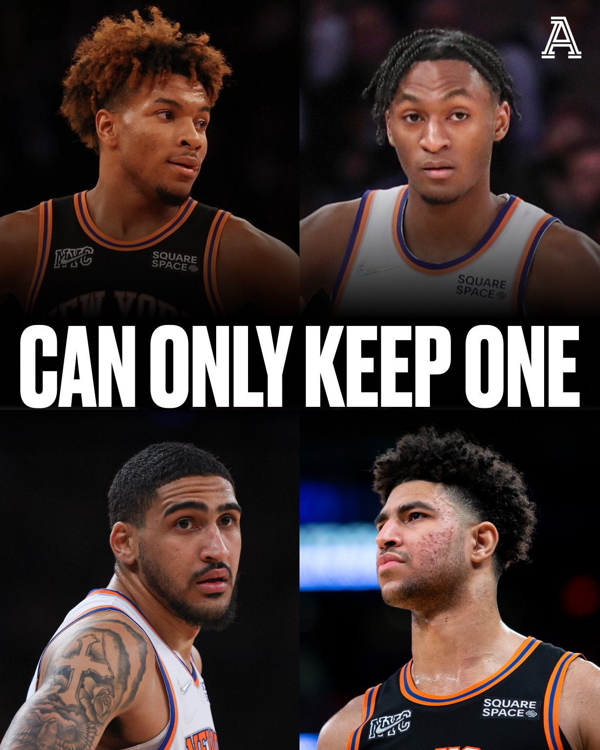 The Athletic NBA on Twitter: "Scenario: The #Knicks FO has asked for your  input on the one untradeable player out of the following four: ◽️Miles  McBride ◽️Immanuel Quickley ◽️Obi Toppin ◽️Quentin Grimes