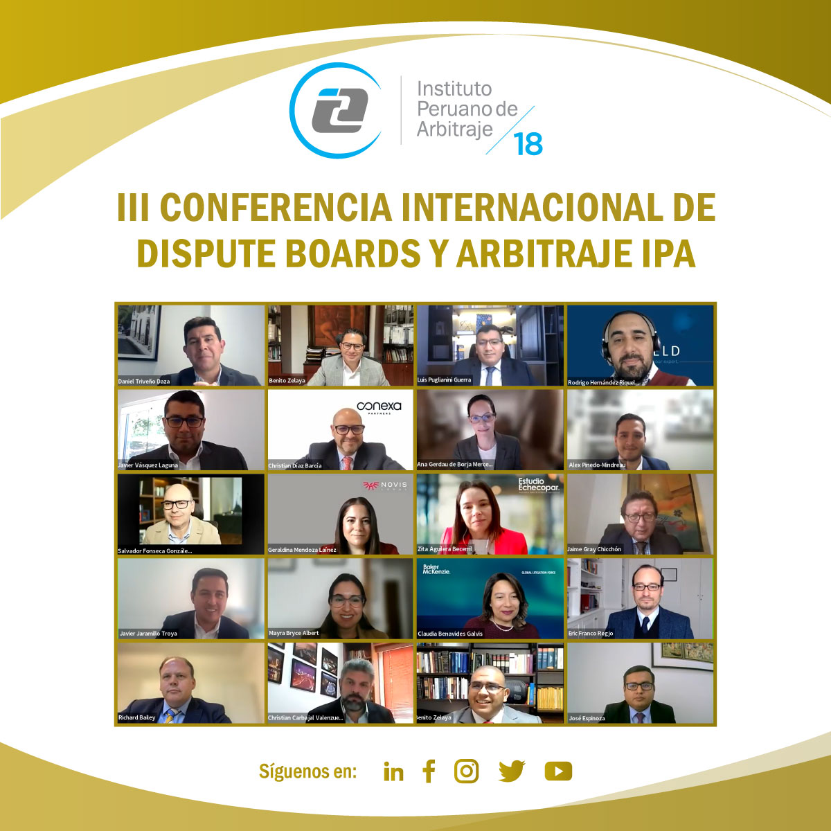 ipaperu's tweet photo. #EventoIPA | Agradecemos la presencia de nuestros ponentes y asistentes en la III CONFERENCIA INTERNACIONAL DE DISPUTE BOARDS Y ARBITRAJE IPA.
Vídeo las conferencias:
Primer día: https://t.co/Tjhgmpbocz
Segundo día: https://t.co/8rYYooeMU0
¡Muchas gracias a todos y todas! https://t.co/Wy38hkhNkK