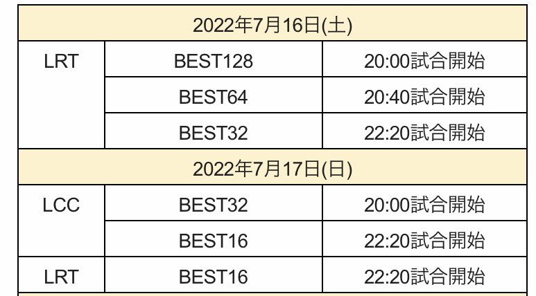 明日20時ね

今日のとこは鯖でLRT応援かしら？