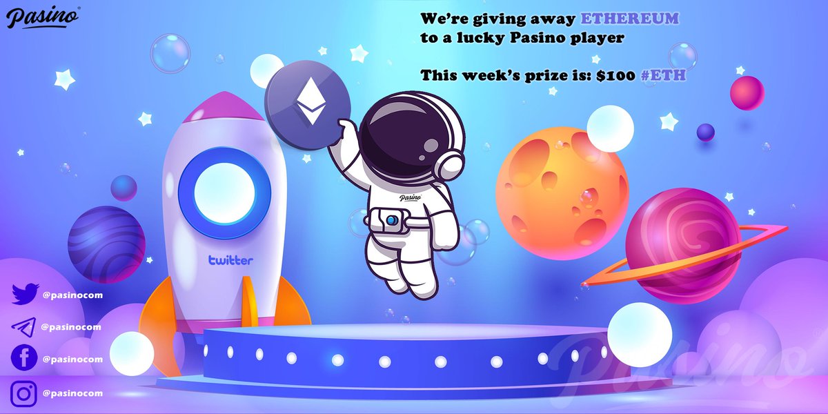 PasinoCom's tweet photo. 🎉 ETHEREUM GIVEAWAY 🎉

We will #Giveaway $100 in $ETH this Sunday (7/17), 9PM EST 💰

🔹Follow @PasinoCom
🔹RT &amp; LIKE
🔹Tag 5 friends 
🔹Use the hashtag #Ethereum #Crypto

#Bitcoin #Casino #GiveawayAlert https://t.co/Qhkvk7Q1As