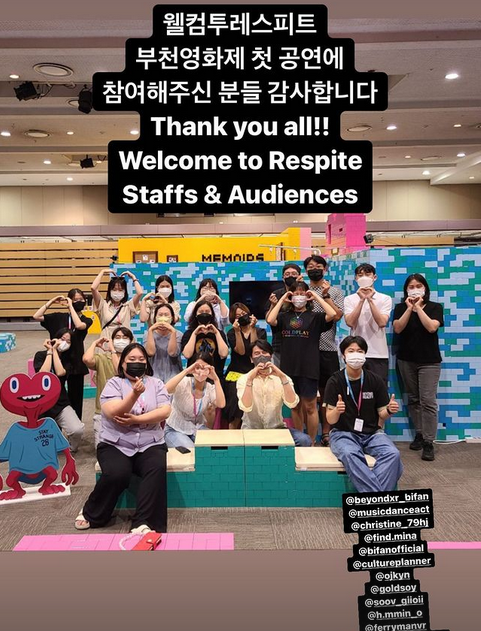 Ferryman_VR's tweet photo. Welcome to Respite shows are a big hit at BIFAN! Love what the @giioiiimmersive team is doing with the show. Amazing! Bravo and Congratulations!

#beyondreality #BIFAn #VR #immersivetheater #welcometorespite https://t.co/yuo6NycEns