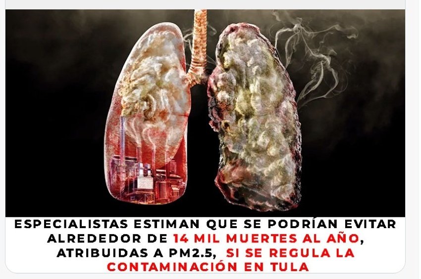 MarcosR89004682's tweet photo. Una de las enfermedades que causa la refinería de Tula es el cáncer de pulmón y en los últimos 4 años está enfermedad ha tenido un aumento en la población #ARocioNohleimporta @rocionahle https://t.co/gBc2DVimDt