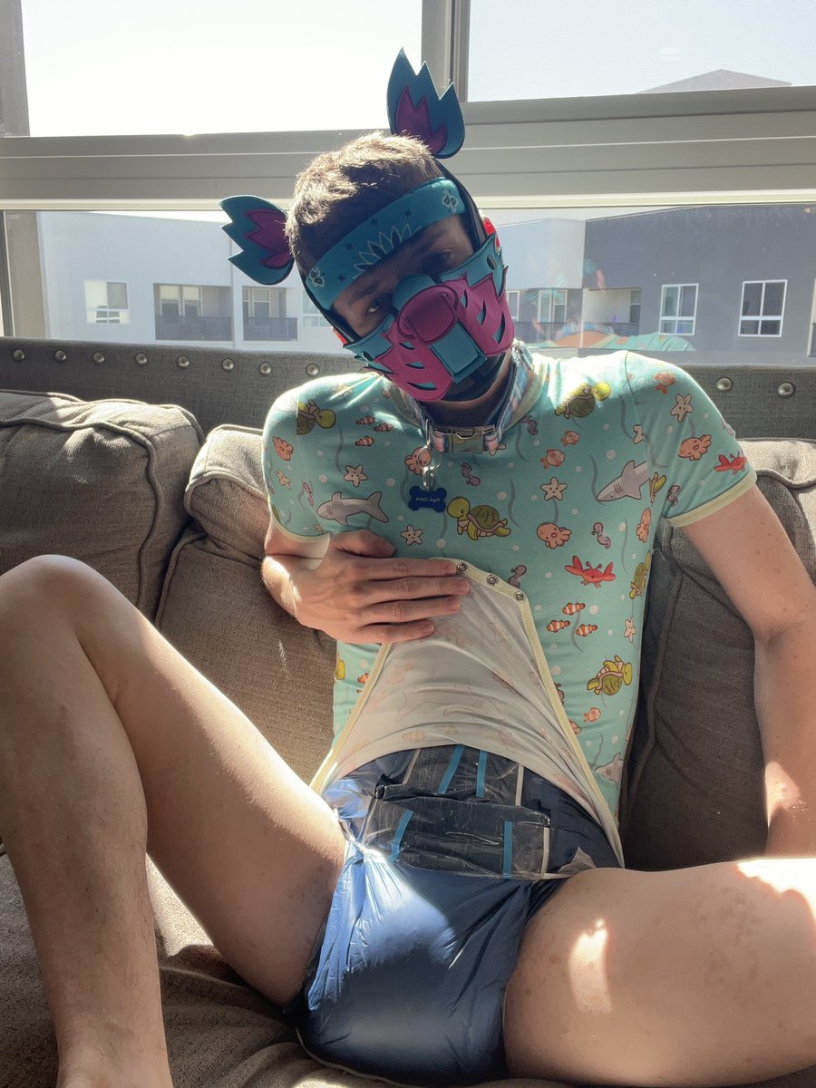 MaxyTheLittle's tweet photo. My Alphas @psychobanditpup and @PupKoters told me I have to lock up 🔒🔒 and can’t unlock till I move 😣😣😣… also Maxy puppy is now starting to be 24/7 so no more big kid undies for me🥺🥺🥺 #PackCanis https://t.co/1FERR6iQDp
