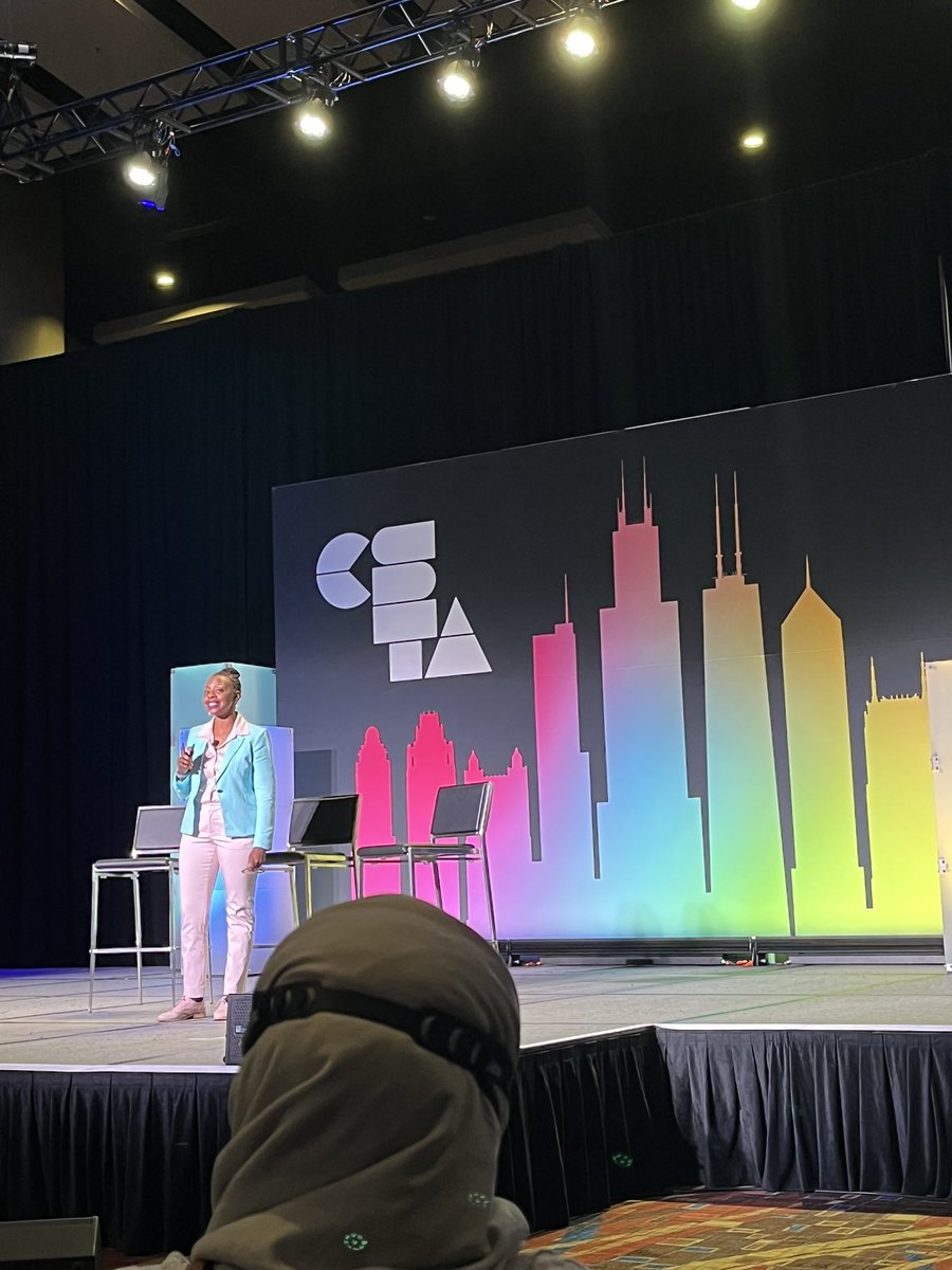 drpamelag's tweet photo. Dr. Sealy-Ruiz challenged all to consider “what shift in pedagogy do we need to make computer science for all a reality?” #CSTA2022 https://t.co/5xmDVRFbkg