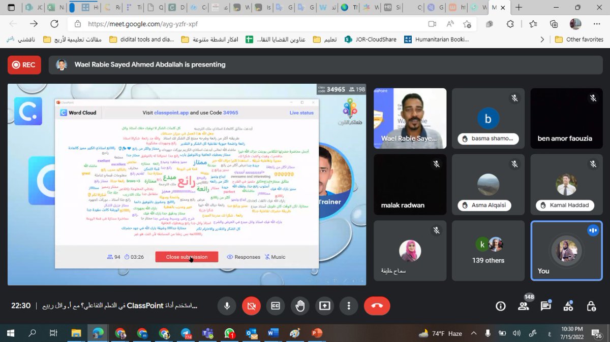 WaelRabie83's tweet photo. 👍🥰لقطات من تدريبي اليوم في مشروع معلم القرن عن أداة @ClassPointMENA ،وتحت إدارة الأستاذة أريج عالية مديرة المشروع ، وبحضور الأستاذة @mery092 مسئولة الأداة في أفريقيا والشرق الأوسط ، والحمد لله نال اعجاب وتقدير جميع الحضور🥰👍
@MicrosoftEDU #MIEExpert #ClasspointCertifiedTrainer https://t.co/q9M3OlXBs3
