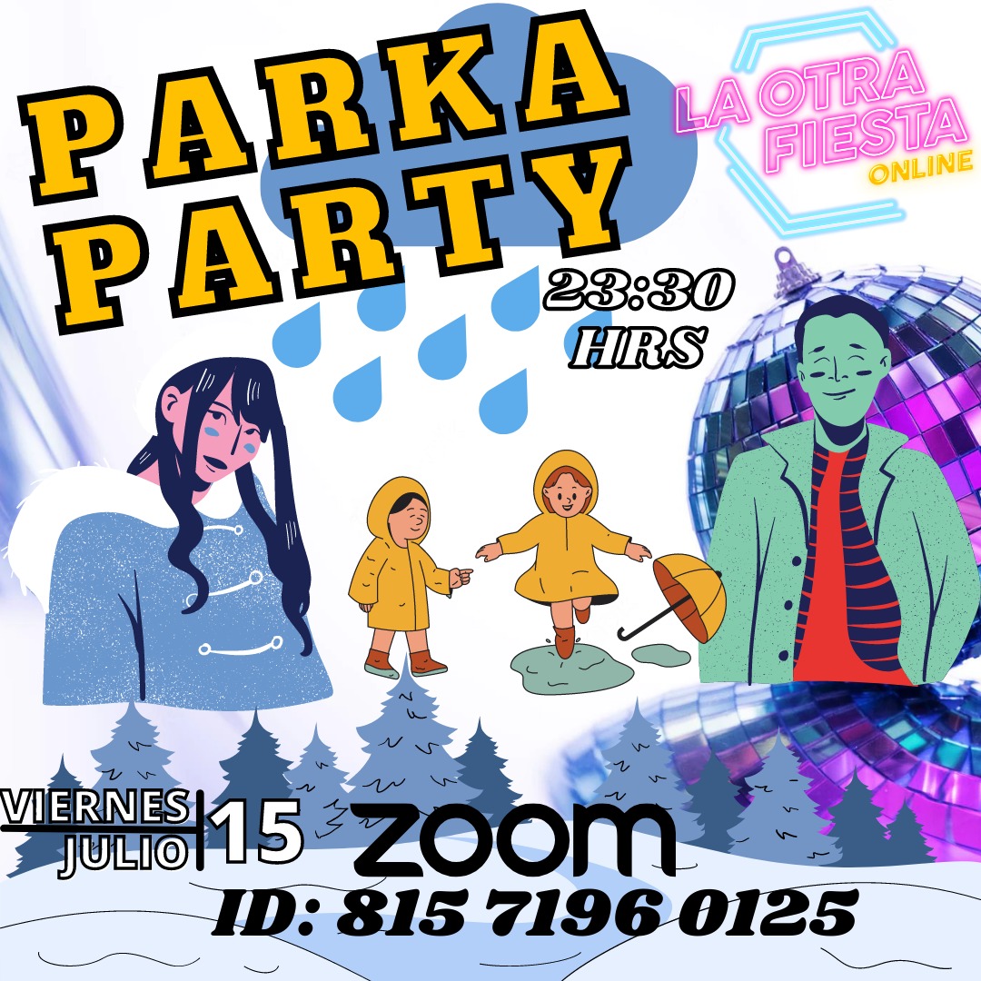 LaOtraFiestaCL's tweet photo. Esta noche #ParkaParty te trae la mejor musica bailable con el estilo propio de nuestros djs. Disfruta junto a nosotros desde la comodidad de tu casa.
LINE UP:
DJ_LULÚ 
DJ_TONIAN 
DJ_PANTUFLA
DJ_JOHELIA 
#AccesoGratuito
#LinkenlaBio
#AporteVoluntario https://t.co/NN100mzihR