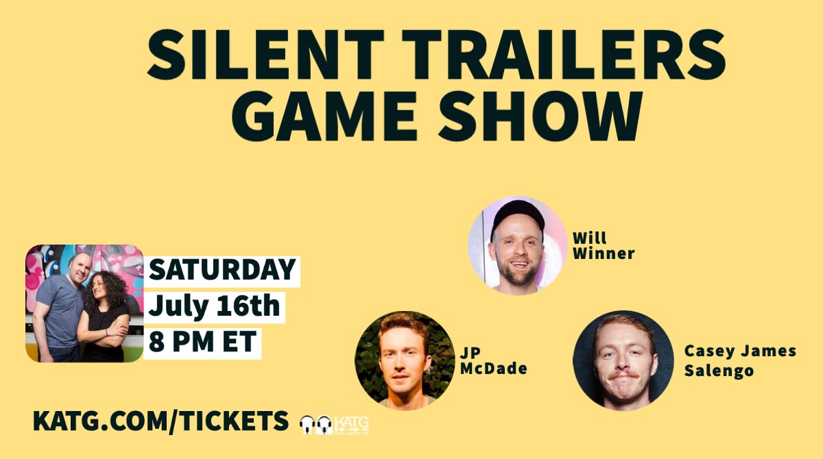 keithandthegirl's tweet photo. Silent Trailers Live!
Saturday July 16th 2022 at 8pm ET
https://t.co/MvhUZN93hZ
Guest
Will Winner
@caseyJsalengo
@jp_mcdade
#KATG #KeithandTheGirl #SilentTrailers #WillWinner #CaseyJamesSalengo #JPMcDade https://t.co/e2O7DH7jog