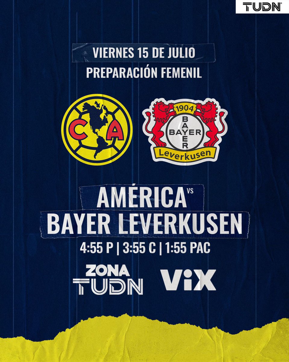 ¡DÍA HISTÓRICO! ⚽️

En unos minutos arranca el partido entre <a href="/AmericaFemenil/">Club América Femenil</a> y <a href="/bayer04_es/">Bayer 04 Leverkusen</a> en el Estadio Azteca.

#LasDueñasDelBalón