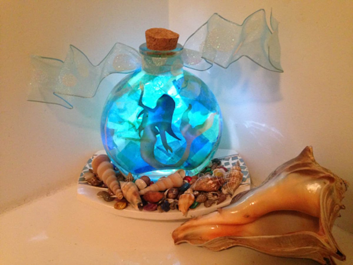 Excited to share the latest addition to my #etsy shop: Wonderment Mermaid Light  etsy.me/3AUuM6H #mermaid #mermaidlight #underthesea #oceanlight #oceandecour #mermaiddecour #mermaidmagic #fairylight #thelittlemermaid