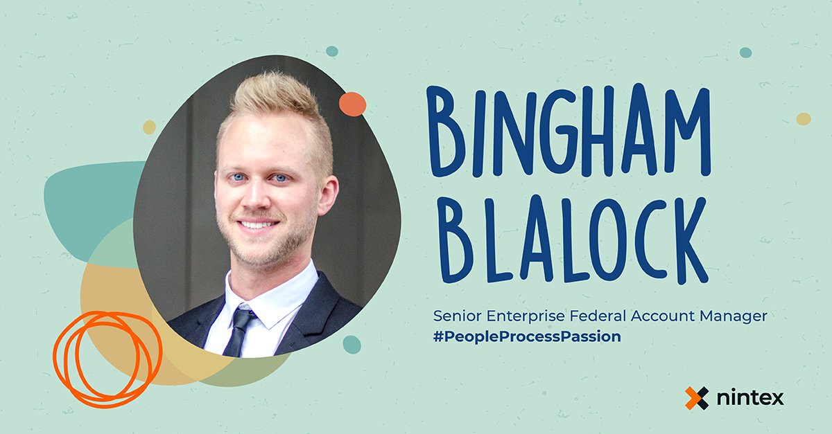 Bingham Blalock has been with Nintex for almost ten years. He would take fire, shoes, and water to a desert island, and can’t live without his 91’ Ford Bronco. Learn more about this aspiring short film director. bit.ly/3PvtrHr #PeopleProcessPassion