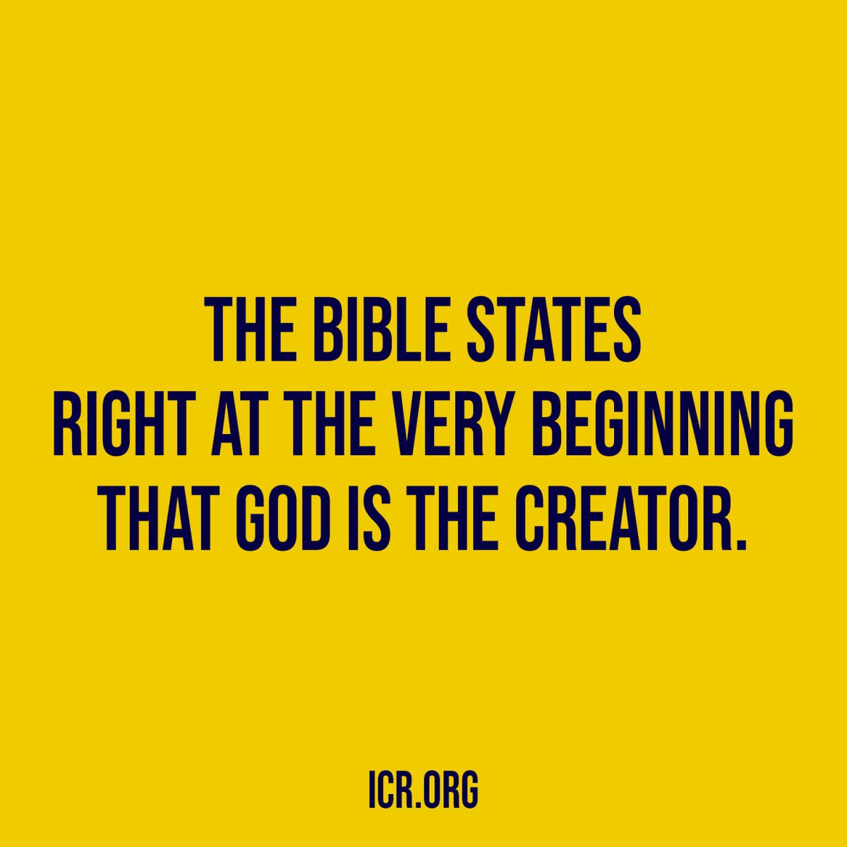 ICRscience's tweet photo. 🌍 The Bible states right at the very beginning that God is the Creator.
#GodIsCreator #TheBibleIsTrue
@randyguliuzza https://t.co/Imt8IHVbK0