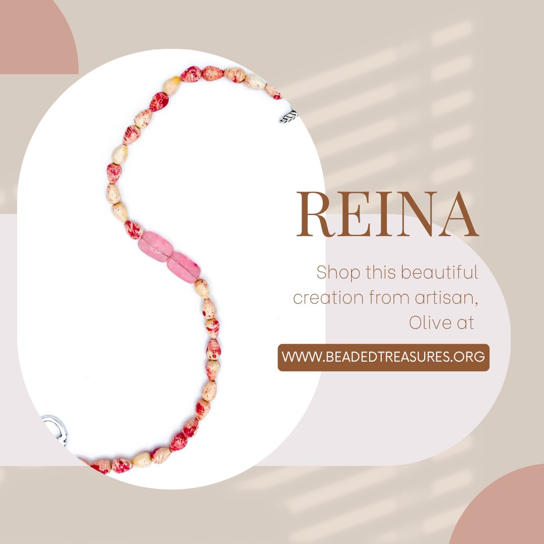 BTVOA's tweet photo. Add a splash of pink to your wardrobe with a creation from @voamid's artisan, Olive. 

‘Reina’ is a beautiful bracelet and when you purchase you support Olive’s growing business. Shop today at https://t.co/A8qNDmuqCb. https://t.co/sRwEg58z5t