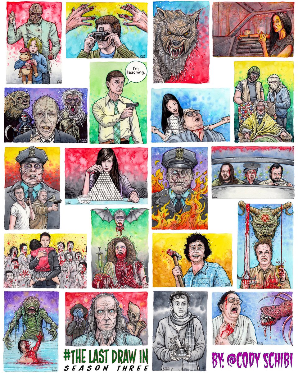 codyschibi's tweet photo. Weekend Giveaway Time!
I’ll be randomly selecting FIVE winners &amp; sending them any print of their choice from my 76 pieces in the  #TheLastDrawIn Gallery. To enter: simply make sure you’re following me &amp; RT this! I’ll be picking the winners Monday morning…🤘💚 #TheLastDriveIn https://t.co/gflobdWlf8