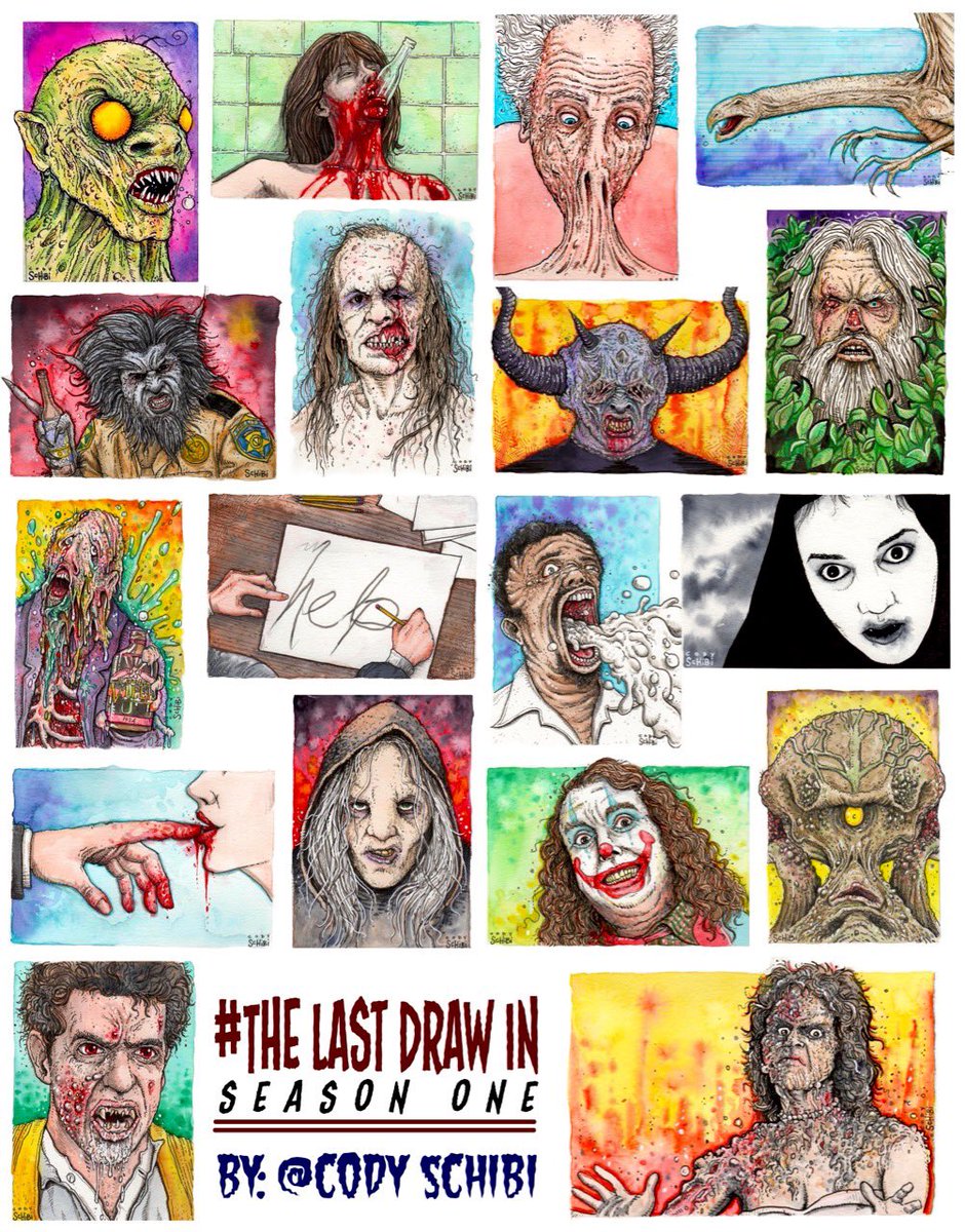 codyschibi's tweet photo. Weekend Giveaway Time!
I’ll be randomly selecting FIVE winners &amp; sending them any print of their choice from my 76 pieces in the  #TheLastDrawIn Gallery. To enter: simply make sure you’re following me &amp; RT this! I’ll be picking the winners Monday morning…🤘💚 #TheLastDriveIn https://t.co/gflobdWlf8