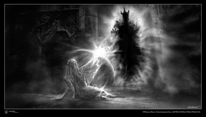 Galadriel se enfrenta a Sauron en Dol Guldur.

🎨@WetaWorkshop 