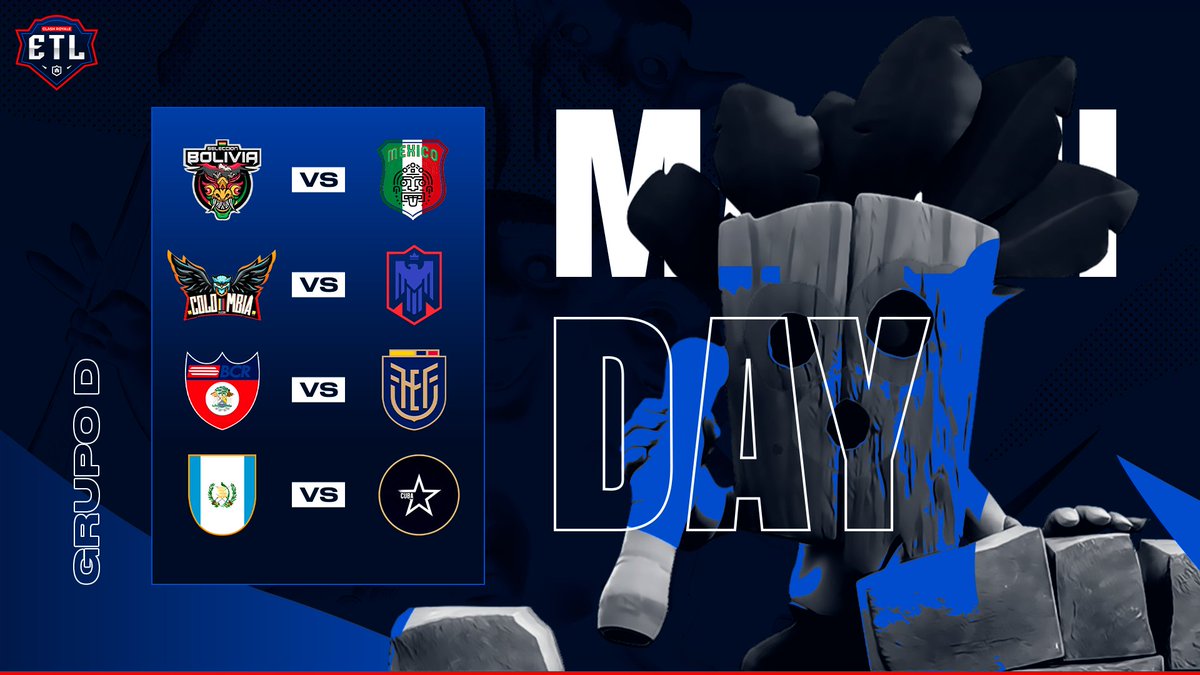 Matchday | Grupo D

1⃣ <a href="/BoliviaCR/">Selección Boliviana CR</a> 🆚 @MxMiSeleCr
🇧🇴20:00🇲🇽19:00
🎙️ <a href="/ChristianElNob/">ChristianElNob</a>

2⃣ <a href="/SelCol_CR/">Condor Liberty × COL</a> 🆚 <a href="/SeleccionRD_CR/">Seleccion Dominicana CR 🇩🇴</a>
🇨🇴21:00🇩🇴22:00
🎙️ <a href="/ChristianElNob/">ChristianElNob</a>

3⃣ @CREcuador_ 🆚 @BeliceCR
🇪🇨22:00🇧🇿21:00
🎙️ <a href="/chuleta_yt/">Chuleta 2k5</a>

4⃣ <a href="/guatecr/">™ Guatemala CR | 🇬🇹</a> 🆚 <a href="/GS_CUBA/">Equipo Cuba</a>
 🇬🇹19:00🇨🇺21:00
🎙️ <a href="/kevincito_CR/">Kevincito</a>