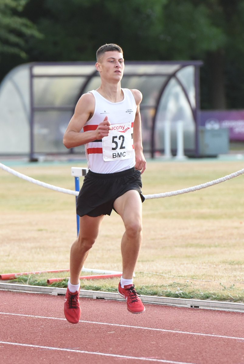 Cameron pictured shaving another second off his Personal Best time for the 800m at the Paula Radcliffe Stadium, Loughborough. He finished in 1min 56.17secs.