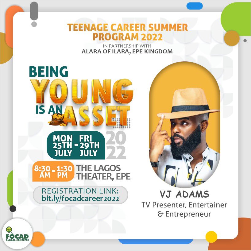 If you attended our Career Summer Program 2021, then you should already know how smart, interesting and innovative this multitalented <a href="/iamvjadams/">VJADAMS</a> is.

VJ Adams is a certified Journalist, VJ, TV presenter, Musician, Entrepreneur and Graduate of Civil engineering.