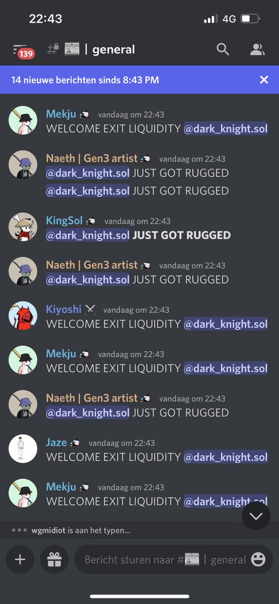 money_retard's tweet photo. 🤨 @GhostfaceNFT taking a weird approach. To welcome new holders. Bought more btw 😎 did you? (NFA) @wgmidiot @wgmigenius @Mintlygg https://t.co/kc5Gszfbpz