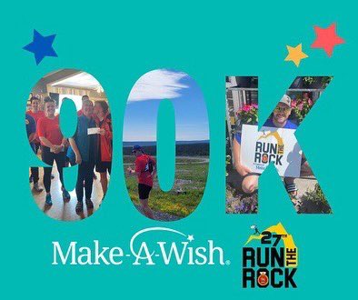 RuntheRockNL's tweet photo. 🎉 $90K!! We can’t thank everyone enough for the generosity shown. We’re so happy 9 kiddos will be getting wishes, let’s try for the 10th!! Big shoutout to Carter who made $320 at his lemonade stand and donated it all to the team!! 💙💫 @makeawishNFLD @MakeAWishCA @coast1011 https://t.co/Mg95tiF2KL