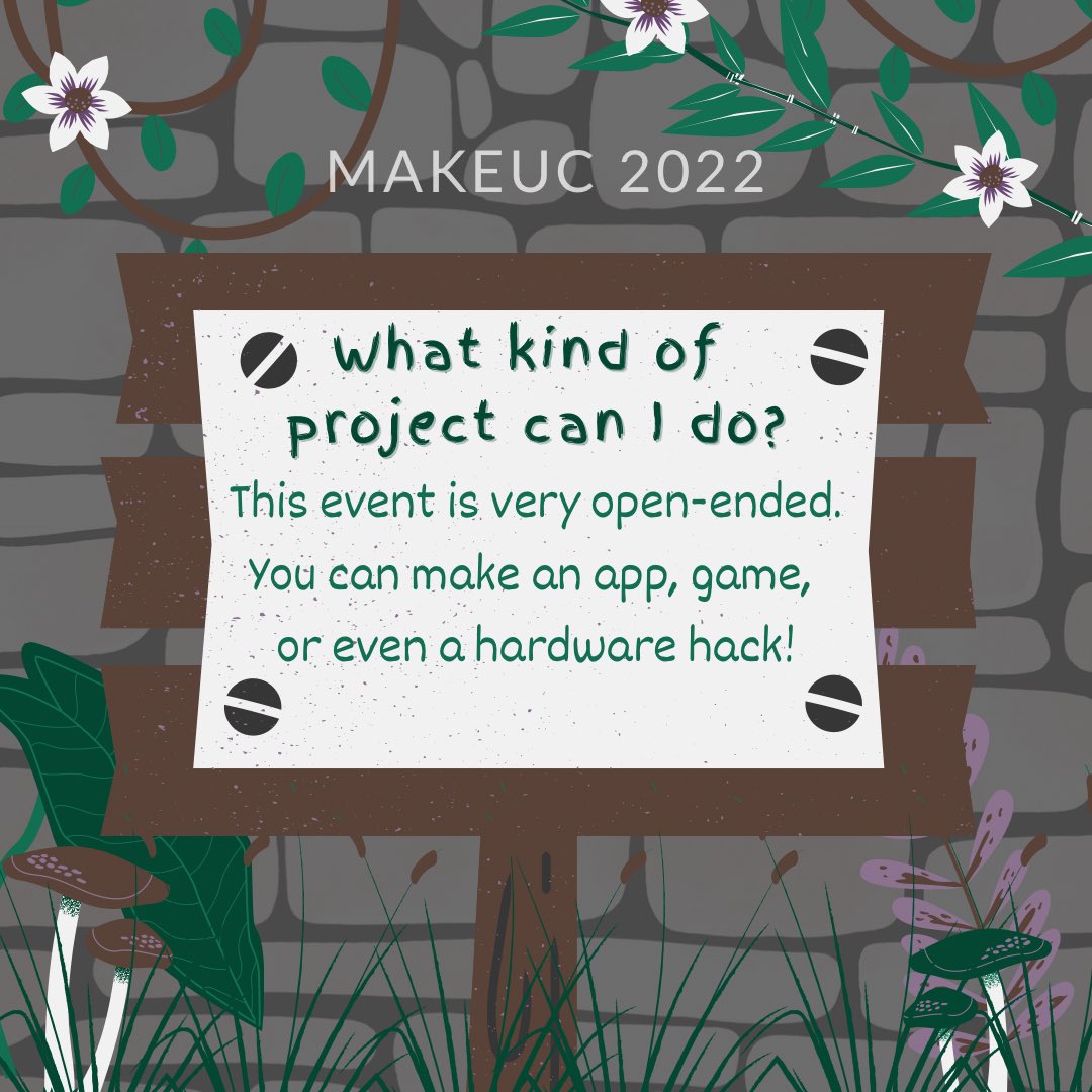 makeuc_io's tweet photo. Hackathons are fun events in which you can attend workshops, network with sponsors and other attendees, learn new skills, and create software or hardware projects. There are also mini games to play and prizes to win throughout the entire event! #MakeUC #hackathon https://t.co/Ui6wOcYIyp