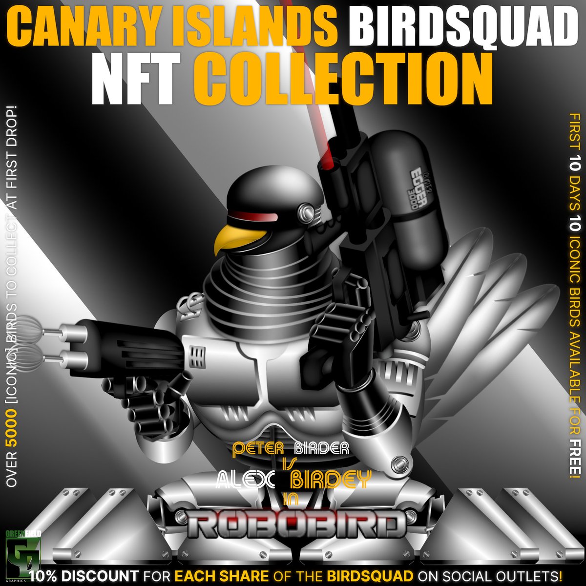 JG65317134's tweet photo. "Egg or alife you are coming with me!"🤖
Or is #ROBOBIRD going with YOU on https://t.co/3t21E71wYM ?
For 1 week incl. Matching Title #Giveaway!🎁
Starting this Saturday!🦜
#nft #nftart #nfts #nftcommunity #nftcreator #nftcreativity #nftdevelopment #OpenSeaNTF #NFTGiveaways https://t.co/ou13xpX9JI