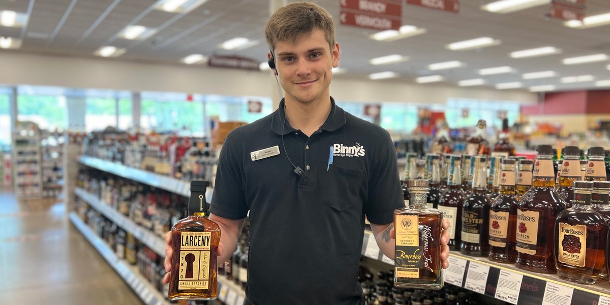Binny's Beverage (@binnysbev) on Twitter photo WWBD, what would Binny's drink? Kevin in our Des Plaines store can't choose between a couple of his favorite bourbons, Larceny Small Batch or <a href="/WTDistillery/">Wilderness Trail</a>. Binny's Handpicked of course. Check with your favorite location for availability! WWBD, what would Binny's drink? Kevin in our Des Plaines store can't choose between a couple of his favorite bourbons, Larceny Small Batch or <a href="/WTDistillery/">Wilderness Trail</a>. Binny's Handpicked of course. Check with your favorite location for availability!