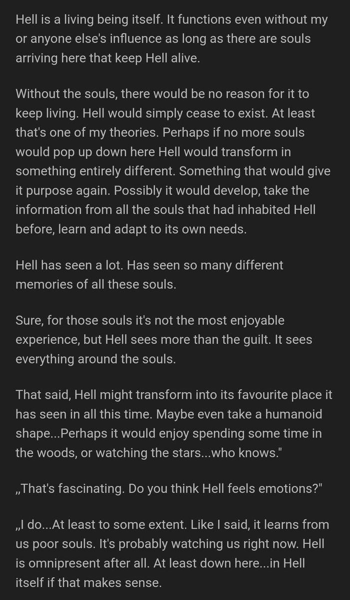 hells_vigilante's tweet photo. It's been a while since I last tweeted something but here's kind of how I see Hell and Lucifer's bond with it. 

Because I don't believe Hell is not a living being. https://t.co/WvoEdKIN7Q