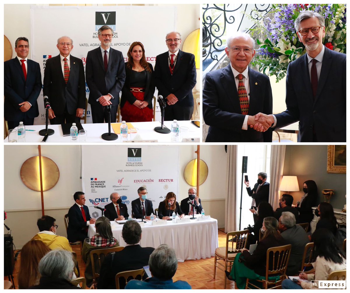 En representación de SECTUR, el Subsecretario <a href="/hhh1951/">Humberto Hernández Haddad</a>, participó en la presentación del Modelo Educativo Dual en formación en Hotelería y Turismo 🇲🇽🤝🇫🇷

Celebramos que la <a href="/SEP_mx/">SEP México</a> impulse este modelo para la formación de estudiantes de Educación Media Superior.

<a href="/AsvazadourianJP/">Jean-Pierre Asvazadourian</a>