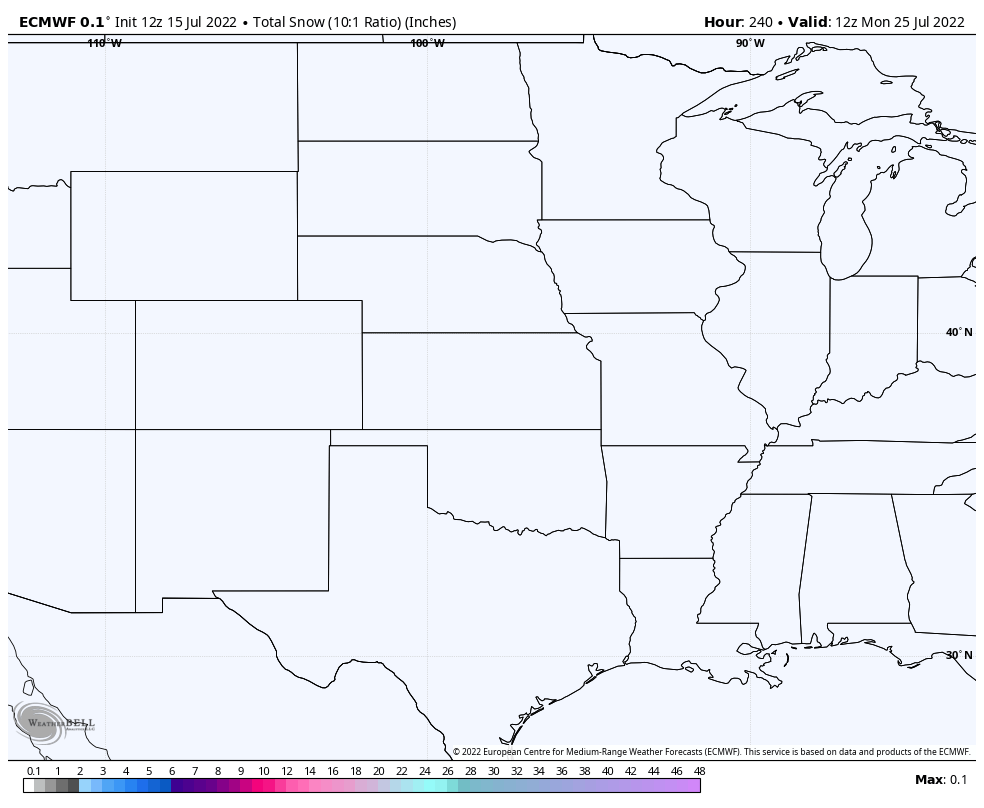 Snowfall potential for the next 10 days #cowx #kswx #newx #okwx #txwx #wywx