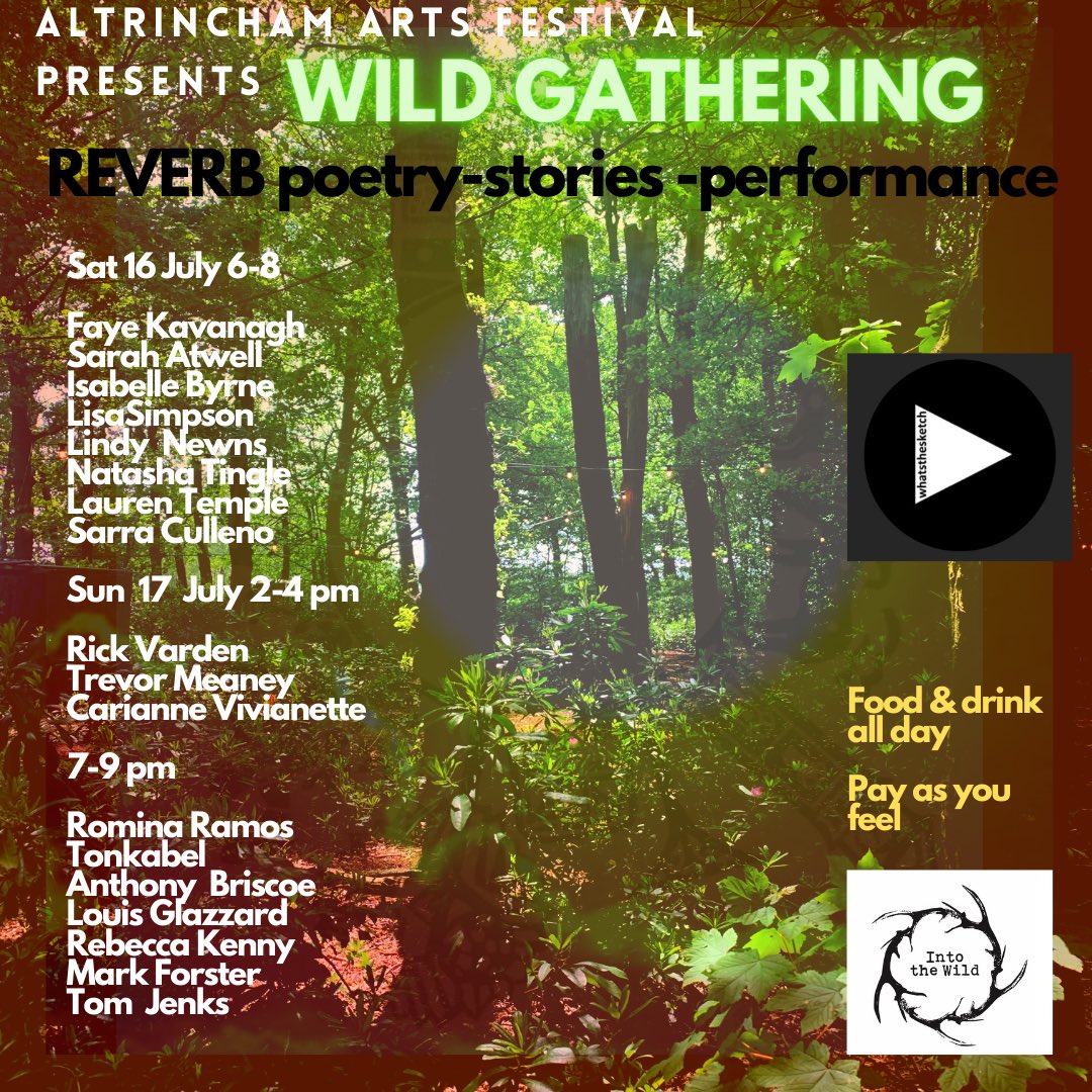 AltyArtsCltv's tweet photo. Ok so we are ready for you #altrincham! 

Tomorrow in the #magicwood @intothewildern 

#wanderout and soak up the wholesome vibes this weekend

Let’s see some festival spirit! 

Pay as you feel 

#altrinchamartsfestival @Whatsthesketch1 #alty #manchesterartist #Cheshire #art https://t.co/eGWt5egAyA