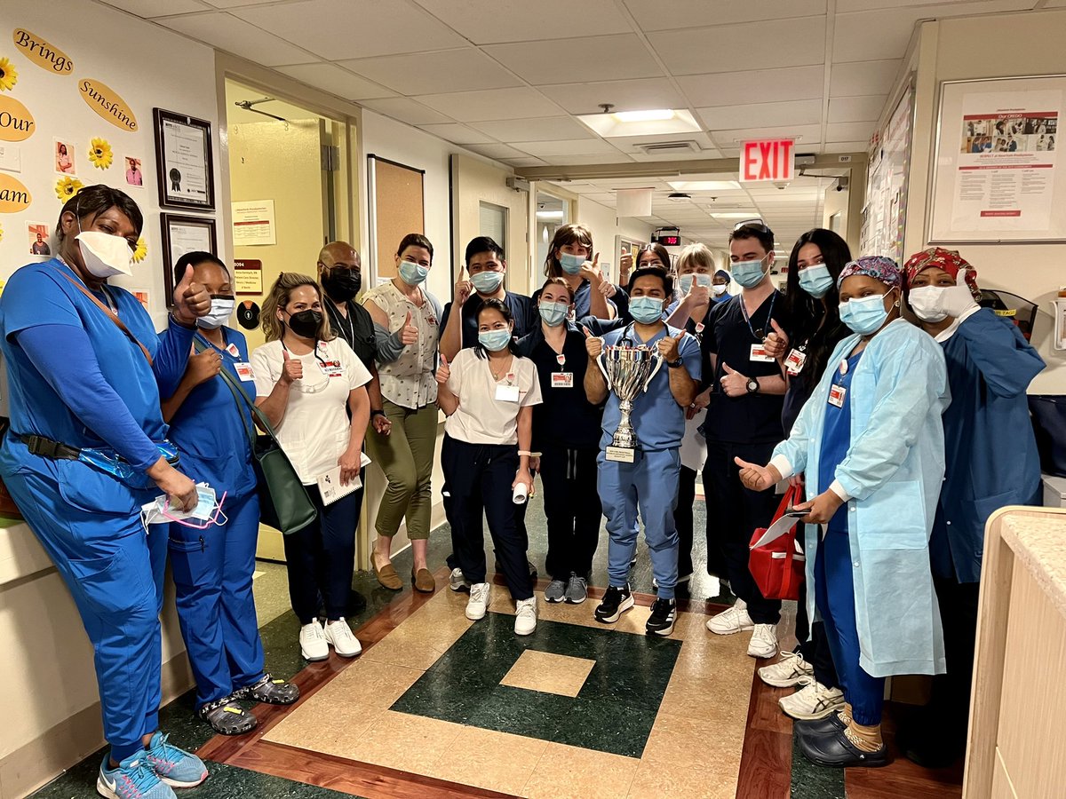 Today we awarded the Quality Cup 🏆to the 8 North - Neurology team @NYPBrooklyn for achieving stellar results this year - Zero HAls and 50% reduction in falls #patientsafety #StayAmazing