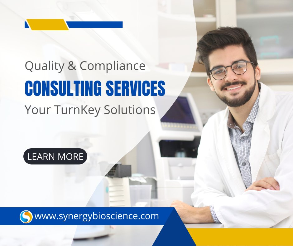 SynergyBioUS's tweet photo. With our Quality Compliance, you get more than good consulting services. We make sure that all of your quality solutions are compliant, practical, and implemented properly, with one on one coaching for your key staff members.

Learn More: https://t.co/rdhMGkReJS https://t.co/9dkIPga2dI
