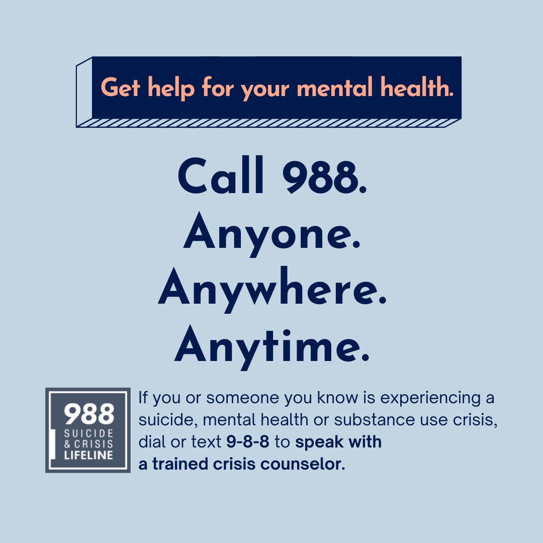 July 16 marks the launch of 988 as the easy-to-remember number to reach the existing National Suicide Prevention Lifeline. #988Lifeline <a href="/samhsagov/">SAMHSA</a> #CrisisCare #DavidWCovington #HealthIsHealth #MentalHealth #Hope #ThereIsHope