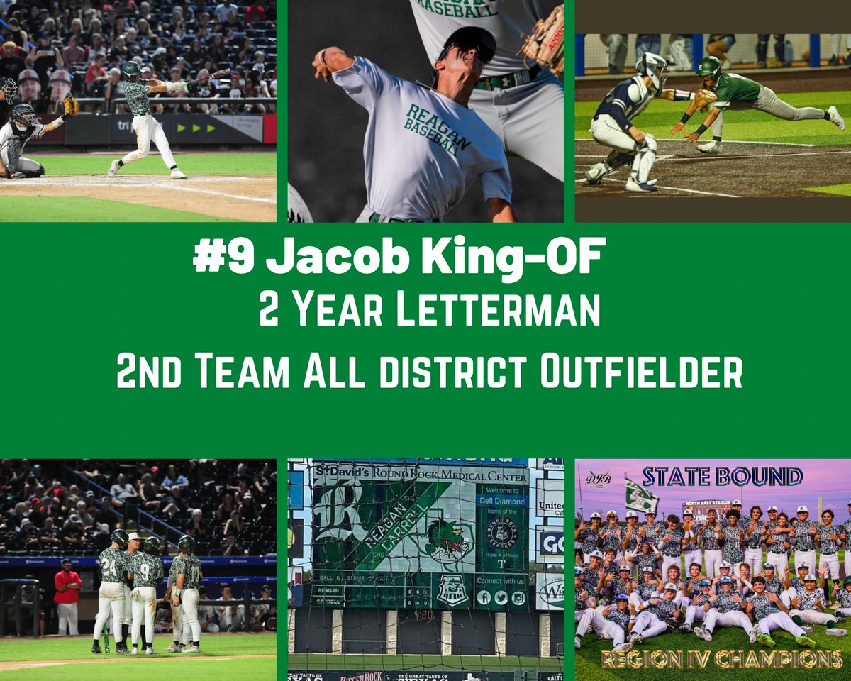 Class of 2022 Senior Spotlight #5-

#9 Jacob King. Jacob will be attending St. Marys University to play baseball.
2 Year Letterman. 
2022 2nd Team All District

Jacob King. Hard worker. Grinder. CLUTCH. Nobody ever out worked him!