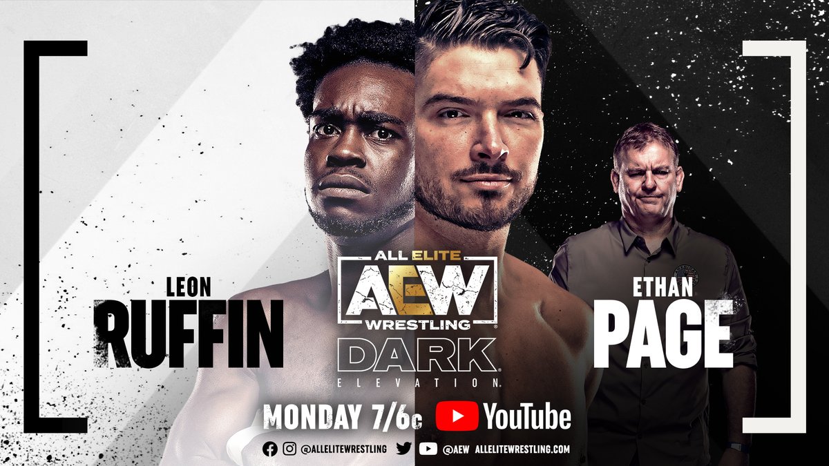 AEW's tweet photo. Don’t miss this brand new episode of #AEWDarkElevation TONIGHT at 7/6c on https://t.co/lBSV4sbfpB!
-@AngelicoAAA/@andycomplains/@BladeOfBuffalo v @posedmaloneJRY/@Bullock_B_BGU/@realbrycecannon
-@TheBobbyFish v #BlakeLi
-@OfficialEGO v @LEONRUFF_ https://t.co/gE91oyAdfy