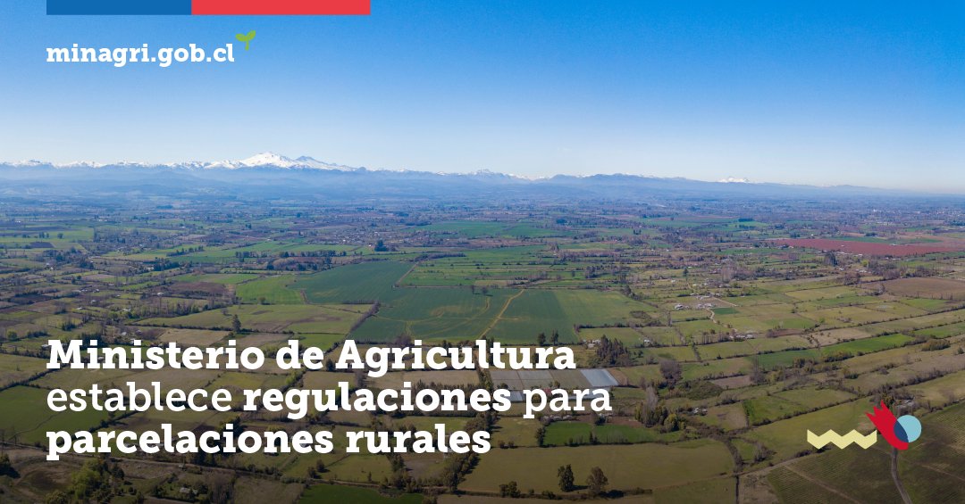 🏡Ministerio de Agricultura establece regulaciones para parcelaciones rurales, tras constatar la proliferación de proyectos de loteos en áreas rurales que vulneran la normativa vigente.

Más información en 👉🏻 minagri.gob.cl/noticia/minist…