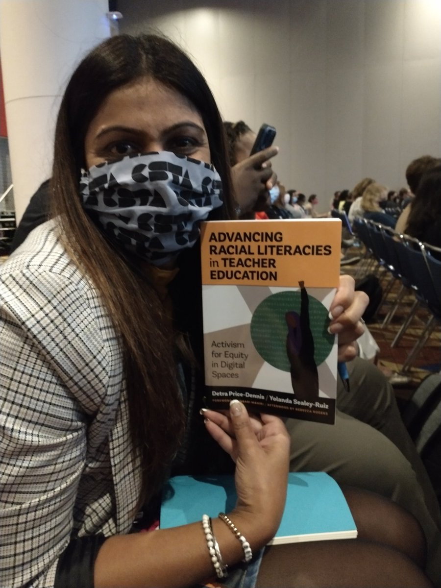aletta_sauer's tweet photo. @Sonal_edu @yolie_sealeyruiz  Dr  Yolanda Seleay-Ruiz shining light on racial literacy. Children cannot be what they cannot see. Our silence will not protect us. Do the hard work to create equity in CS education 💜🌈🌺 #CSTA2022 #CSTAEquityFellows https://t.co/bABtCTC5Yv