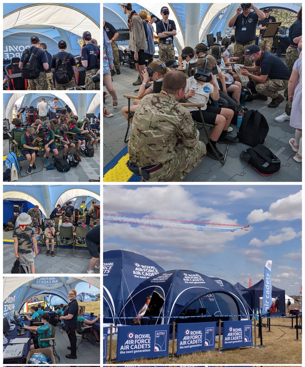 Day one of #RIAT2022 delivered in the <a href="/aircadets/">RAF Air Cadets</a> #ImmersiveTexhnology stand <a href="/airtattoo/">Royal International Air Tattoo</a> 

Some fabulous schools and uniformed youth groups and members of the public being engaged by <a href="/qaic_rafac/">QAIC - RAFAC</a> cadets and our growing immersive tech team.