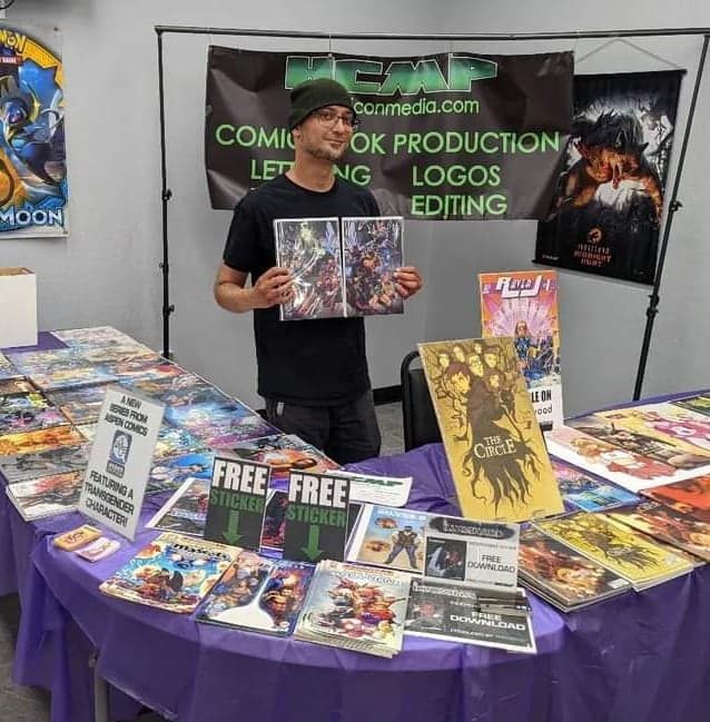 HiconMedia's tweet photo. Thanks to @KnowhereGC for having @PackardWrites and I for the release of The Oblivion Trials from @SourcePtPress plus Primer Red and Primer Blue from @artists_elite!

#artistselitecomics #primered #primerblue #sourcepointpress #theobliviontrials #fredpackard #knowheregc https://t.co/T7dzy0UoHy