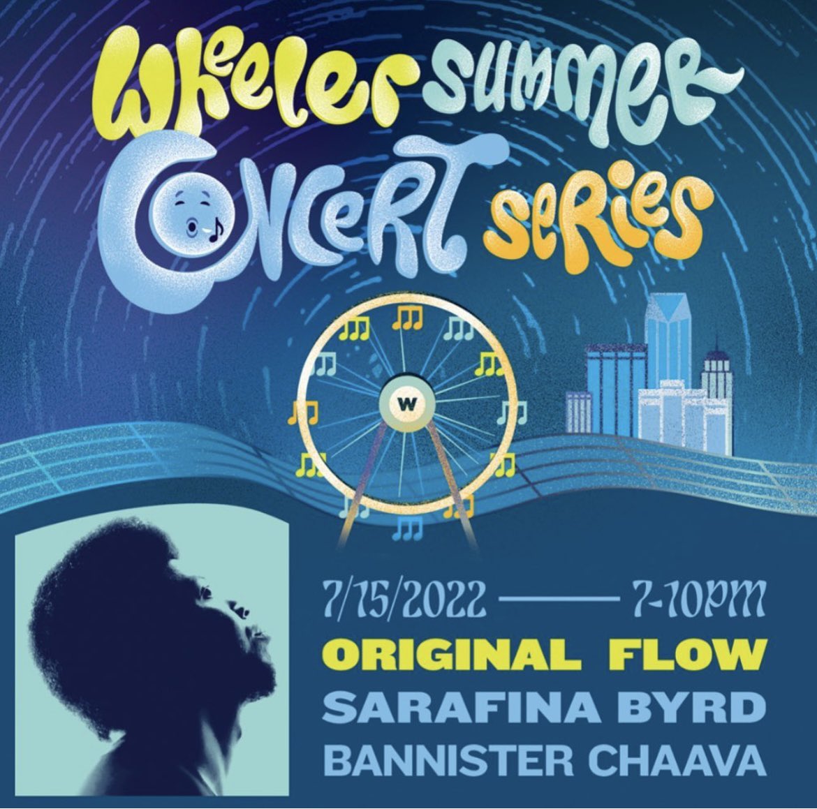 Wheeler District (@wheelerdistrict) on Twitter photo TONIGHT is the Wheeler Summer Concert Series with <a href="/OriginalFlow/">Original Flow</a>, @s_byrd1, and @notBannister! Pop up shops, food trucks, <a href="/thebigfriendly/">The Big Friendly</a> beer bus, and live music under the Ferris wheel lights.
It’s the perfect summer night! 🎶 TONIGHT is the Wheeler Summer Concert Series with <a href="/OriginalFlow/">Original Flow</a>, @s_byrd1, and @notBannister! Pop up shops, food trucks, <a href="/thebigfriendly/">The Big Friendly</a> beer bus, and live music under the Ferris wheel lights.
It’s the perfect summer night! 🎶