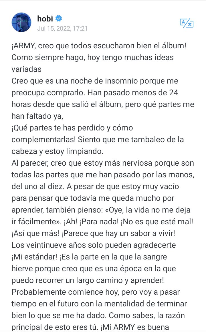 Hobi_frutillita's tweet photo. La carta de Hobi en Weverse me dejó con los ojos agüados. Apoyemos su álbum como se debe. Devolvamos todo ese amor.
Él siempre piensa en ARMY 🫠
ARSON TONIGHT
JACK IN THE BOX TONIGHT
#jhope_MORE #ArsonTonight
#JackInTheBox #jhope_Arson (@BTS_twt) https://t.co/vBxz2QOhI9