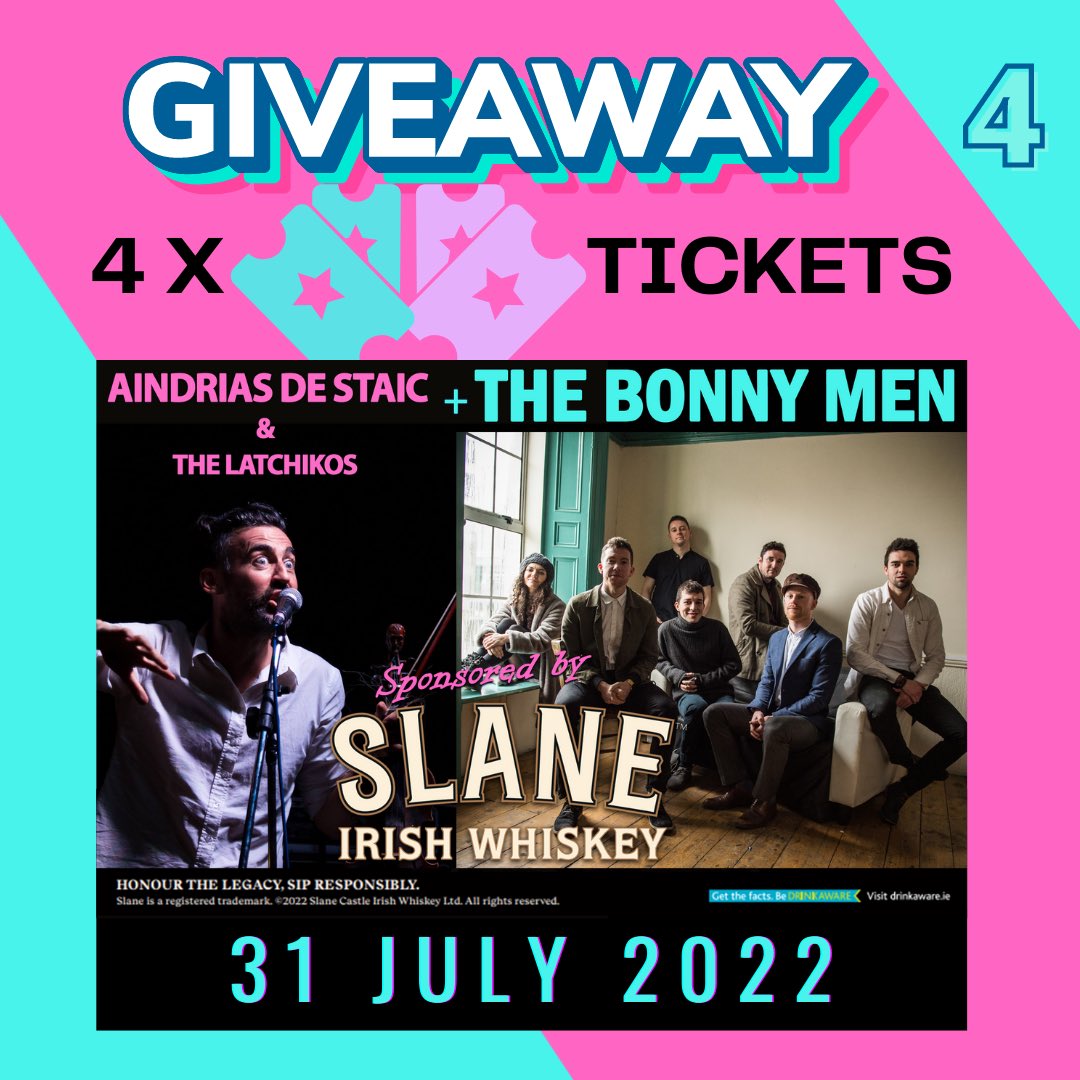 Big ticket giveaway on our Instagram and Facebook page. Like and tag your friends to be in with a chance of getting tickets. Winners announced all next week! #Giveaway #Fleadh2022 #mullingar #fleadh #slanewhiskey facebook.com/CeiliPicnic/