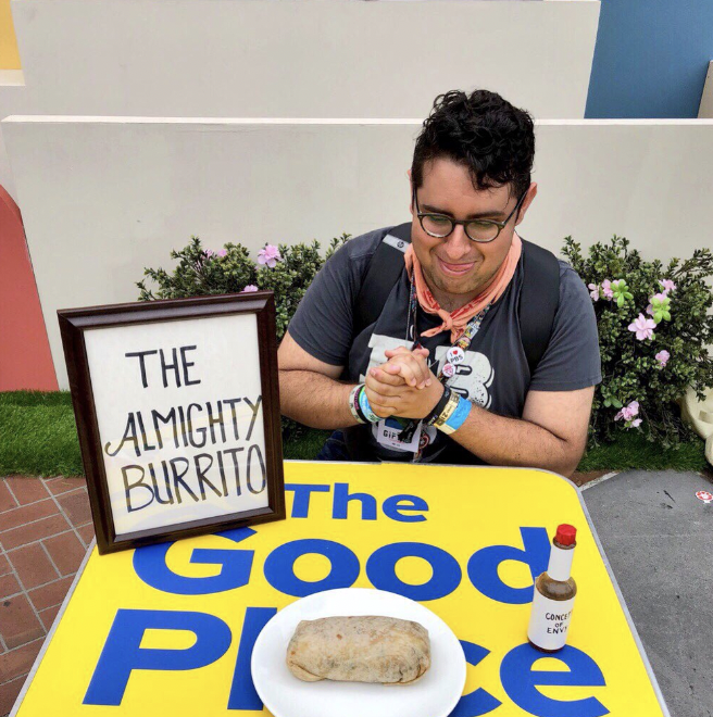elmachas's tweet photo. @CorgiKohmander One of my favorite #SDCC memories is #TheGoodPlace offsite in 2018. #GoodTimesSDCC https://t.co/QzzsZ2svFQ