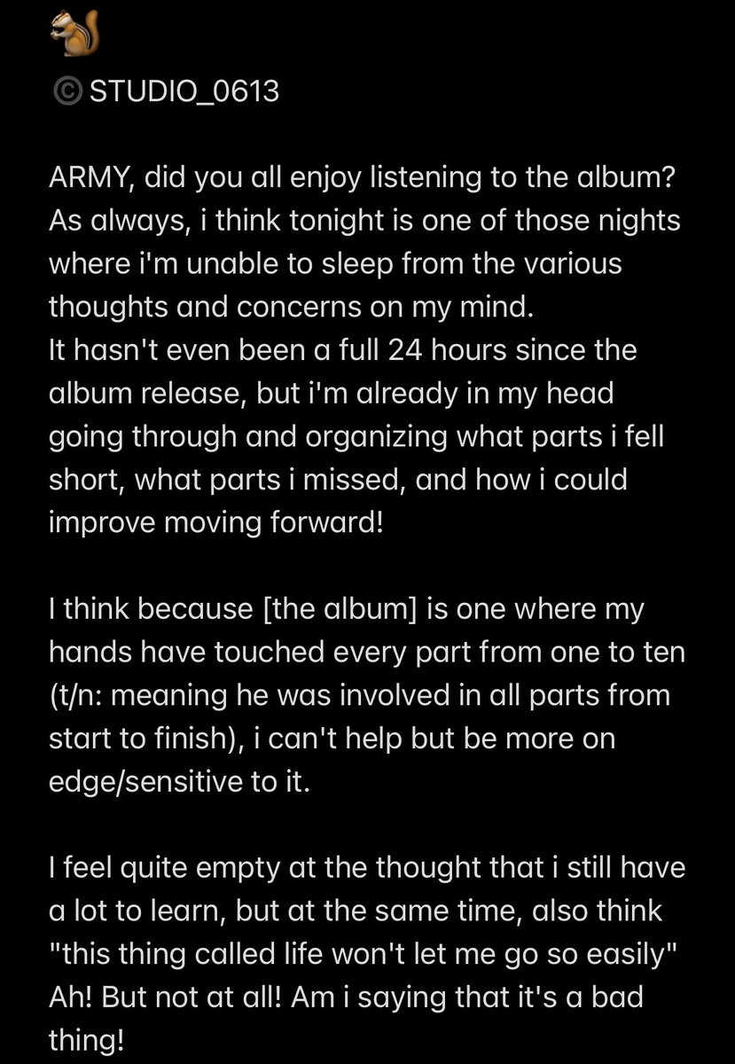ria⁷ on Twitter "RT STUDIO_0613 hoseok weverse post english